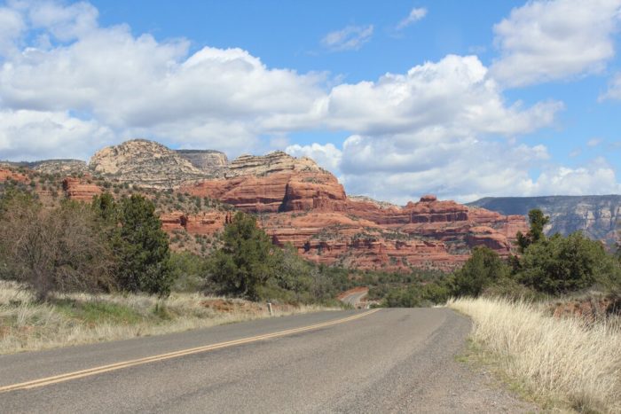 road and cliffs in buckeye az